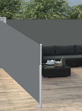 VidaXL Windscherm uittrekbaar 100x1000 cm antraciet