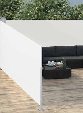 VidaXL Windscherm uittrekbaar 100x1000 cm crème