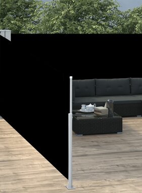 VidaXL Windscherm uittrekbaar 100x1000 cm zwart