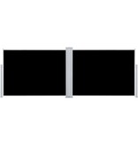 VidaXL Windscherm uittrekbaar 100x1000 cm zwart