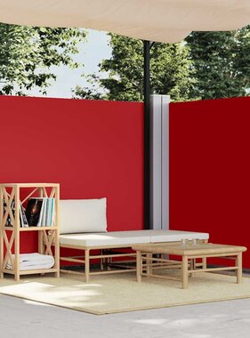 VidaXL Windscherm uittrekbaar 170x600 cm rood