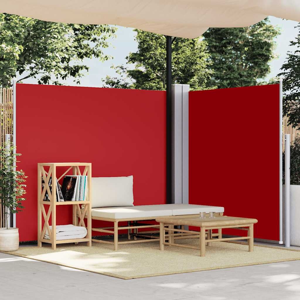 VidaXL Windscherm uittrekbaar 170x600 cm rood