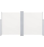 VidaXL Tuinscherm uittrekbaar dubbel 170x600 cm crème