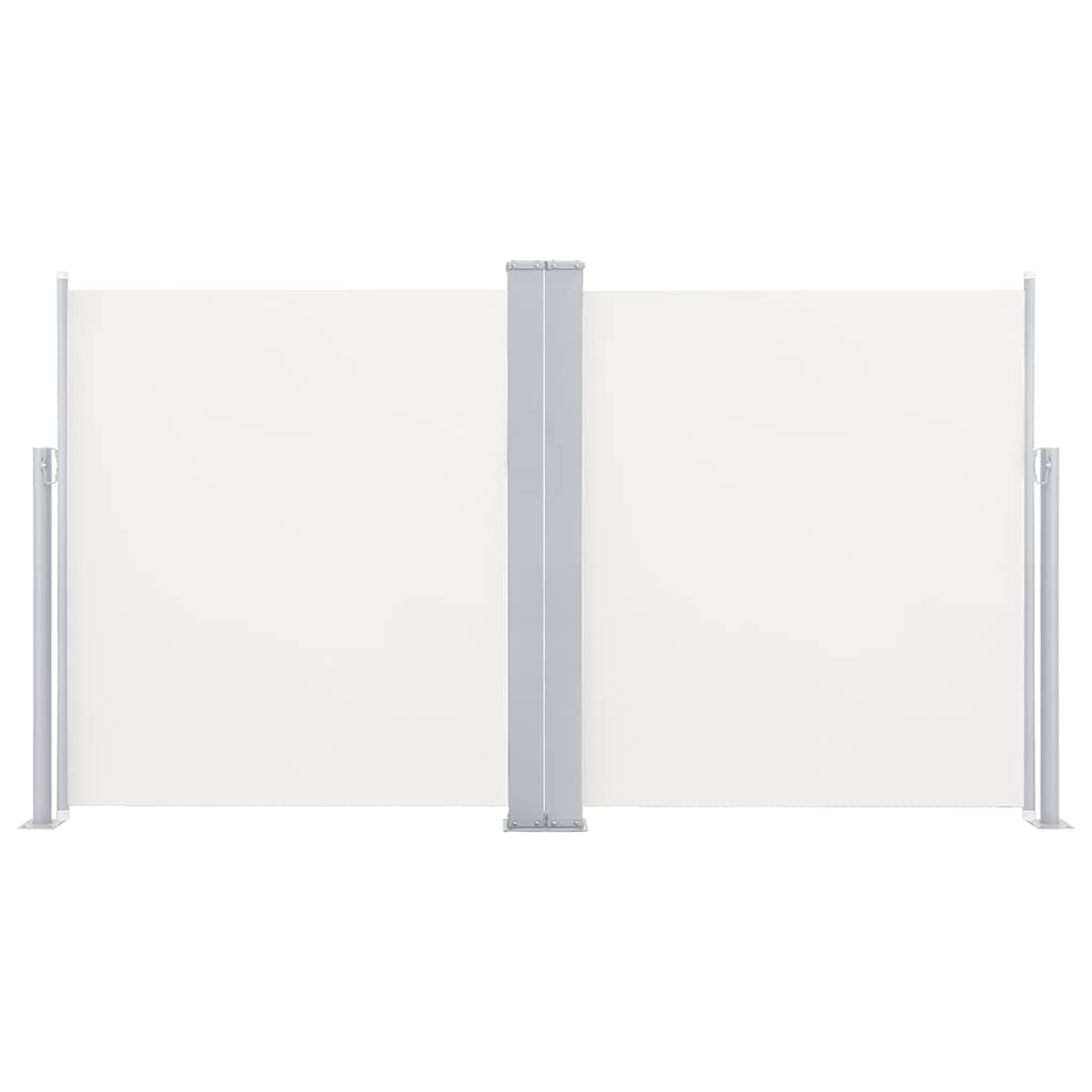 VidaXL Tuinscherm uittrekbaar dubbel 170x600 cm crème