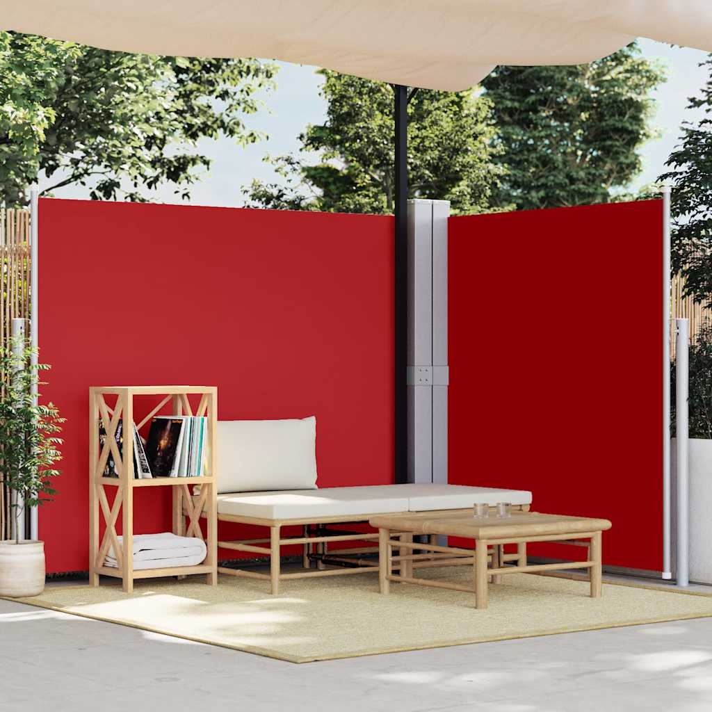 VidaXL Windscherm uittrekbaar 160x600 cm rood