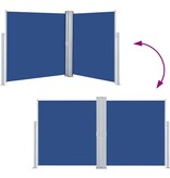 VidaXL Windscherm uittrekbaar 160x600 cm blauw