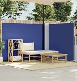 VidaXL Windscherm uittrekbaar 140x600 cm blauw
