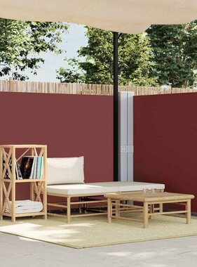 VidaXL Windscherm uittrekbaar 140x600 cm bruin