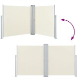 VidaXL Windscherm uittrekbaar 140x600 cm crème