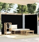 VidaXL Windscherm uittrekbaar 140x600 cm zwart