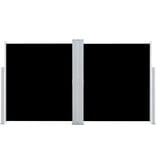 VidaXL Windscherm uittrekbaar 140x600 cm zwart