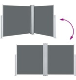 VidaXL Windscherm uittrekbaar 120x600 cm antraciet