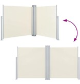 VidaXL Windscherm uittrekbaar 120x600 cm crème