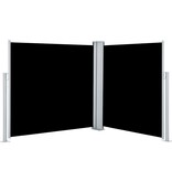 VidaXL Windscherm uittrekbaar 120x600 cm zwart