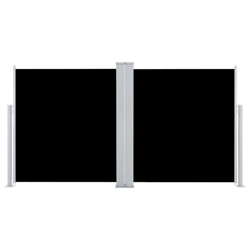 VidaXL Windscherm uittrekbaar 120x600 cm zwart