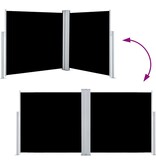 VidaXL Windscherm uittrekbaar 120x600 cm zwart