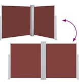 VidaXL Windscherm uittrekbaar 100x600 cm bruin