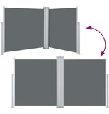 VidaXL Windscherm uittrekbaar 100x600 cm antraciet