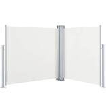 VidaXL Windscherm uittrekbaar 100x600 cm crème