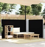 VidaXL Windscherm uittrekbaar 100x600 cm zwart