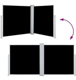 VidaXL Windscherm uittrekbaar 100x600 cm zwart