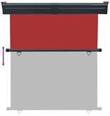 VidaXL Balkonscherm 175x250 cm rood