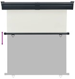 VidaXL Balkonscherm 175x250 cm crèmekleurig