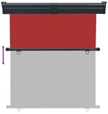 VidaXL Balkonscherm 165x250 cm rood