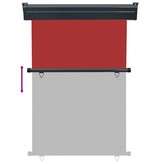 VidaXL Balkonscherm 125x250 cm rood