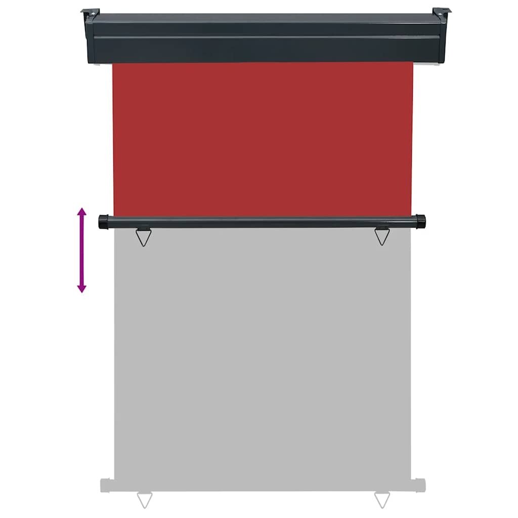 VidaXL Balkonscherm 125x250 cm rood