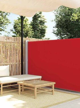 VidaXL Tuinscherm uittrekbaar 140x500 cm rood