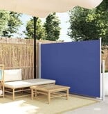 VidaXL Tuinscherm uittrekbaar 140x500 cm blauw