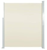 VidaXL Tuinscherm uittrekbaar 140x500 cm crème