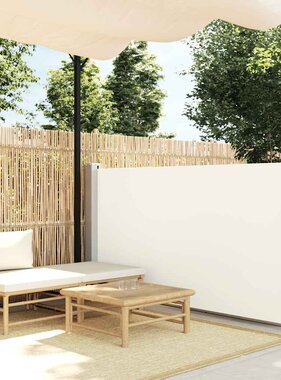 VidaXL Tuinscherm uittrekbaar 120x500 cm crème