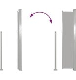 VidaXL Tuinscherm uittrekbaar 100x500 cm grijs