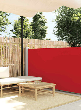 VidaXL Tuinscherm uittrekbaar 100x500 cm rood