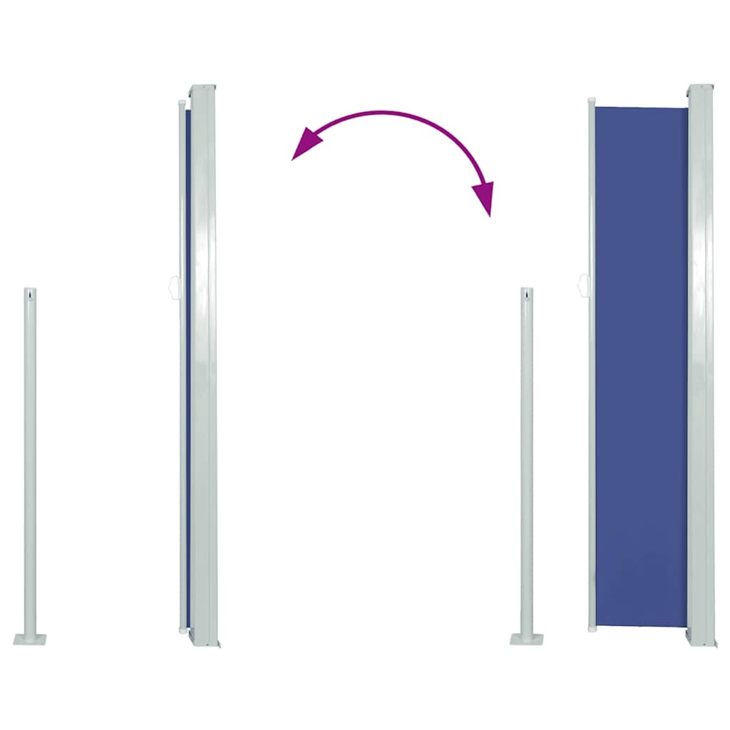 VidaXL Tuinscherm uittrekbaar 100x500 cm blauw