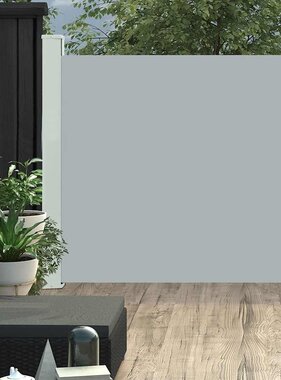 VidaXL Tuinscherm uittrekbaar 100x300 cm grijs
