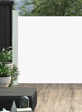 VidaXL Tuinscherm uittrekbaar 100x300 cm crème