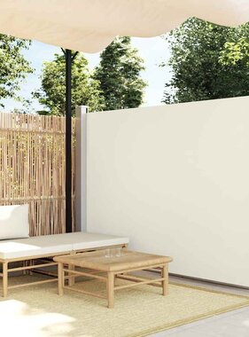 VidaXL Tuinscherm uittrekbaar 170x300 cm crème