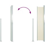 VidaXL Tuinscherm uittrekbaar 170x300 cm crème