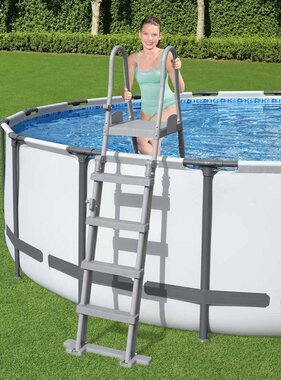 VidaXL Zwembadladder Flowclear met 4 treden 132 cm