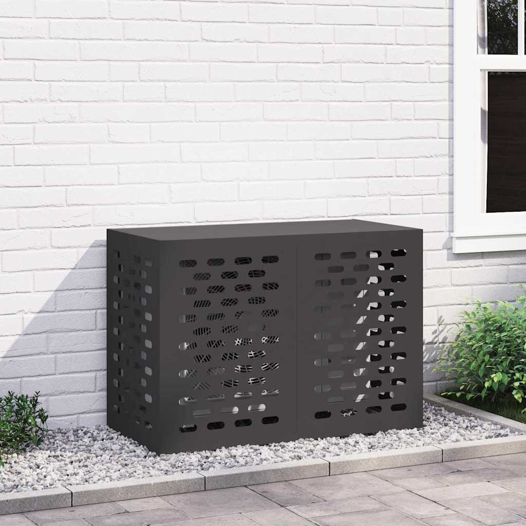 VidaXL Airconditioner hoes Zwart 100 x 50 x 70 cm Staal
