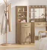 VidaXL Highboard met lade artisanaal eikenkleurig 40 x 40,5 x 135 cm