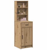 VidaXL Highboard met lade artisanaal eikenkleurig 40 x 40,5 x 135 cm