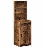 VidaXL Highboard met lade Oud hout 40 x 40,5 x 135 cm Bewerkt hout