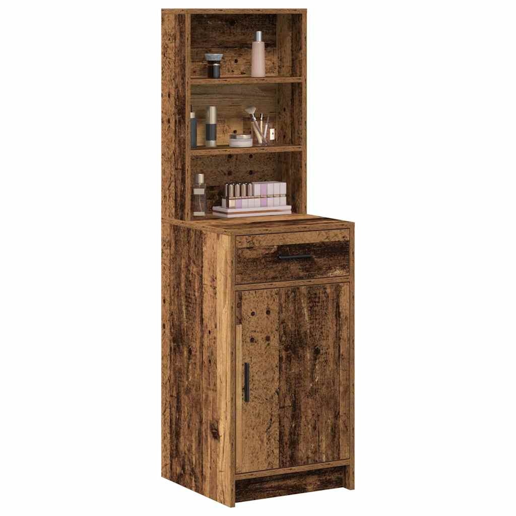 VidaXL Highboard met lade Oud hout 40 x 40,5 x 135 cm Bewerkt hout