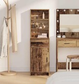 VidaXL Highboard met lade Oud hout 40 x 40,5 x 135 cm Bewerkt hout