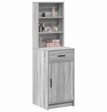 VidaXL Highboard met lade Grijs sonoma 40 x 40,5 x 135 cm Bewerkt hout