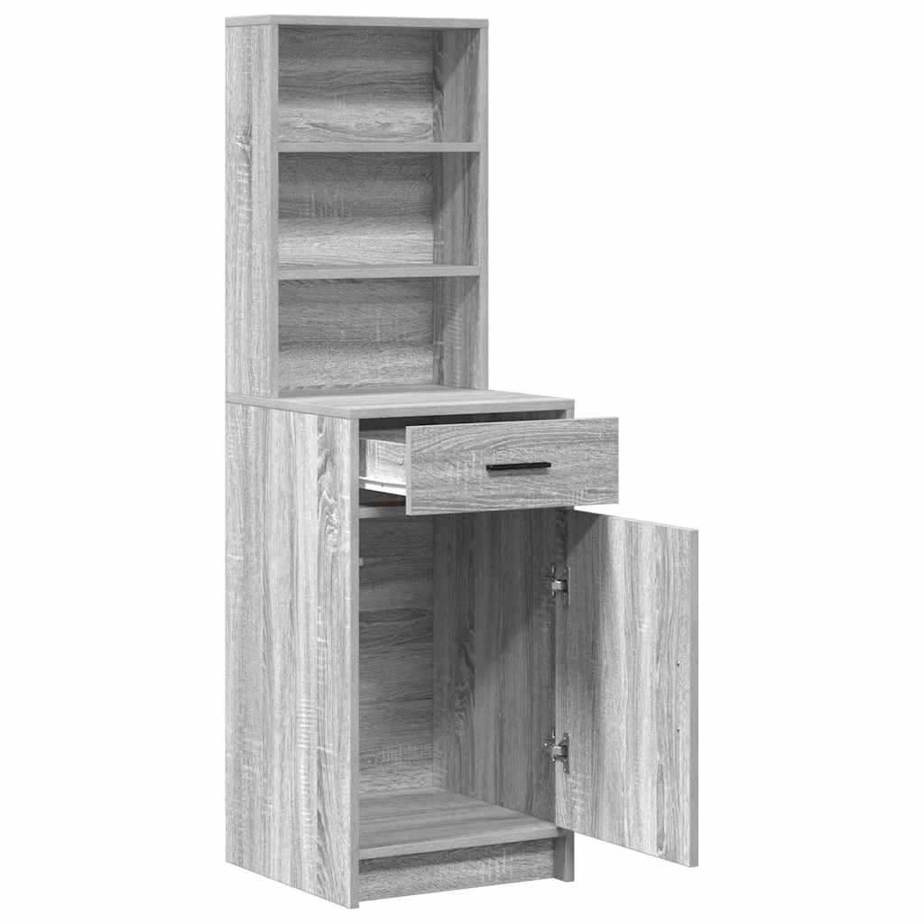VidaXL Highboard met lade Grijs sonoma 40 x 40,5 x 135 cm Bewerkt hout